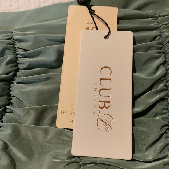 Club London Mini skirt sage. NWT. Size 6 - Picture 7 of 11